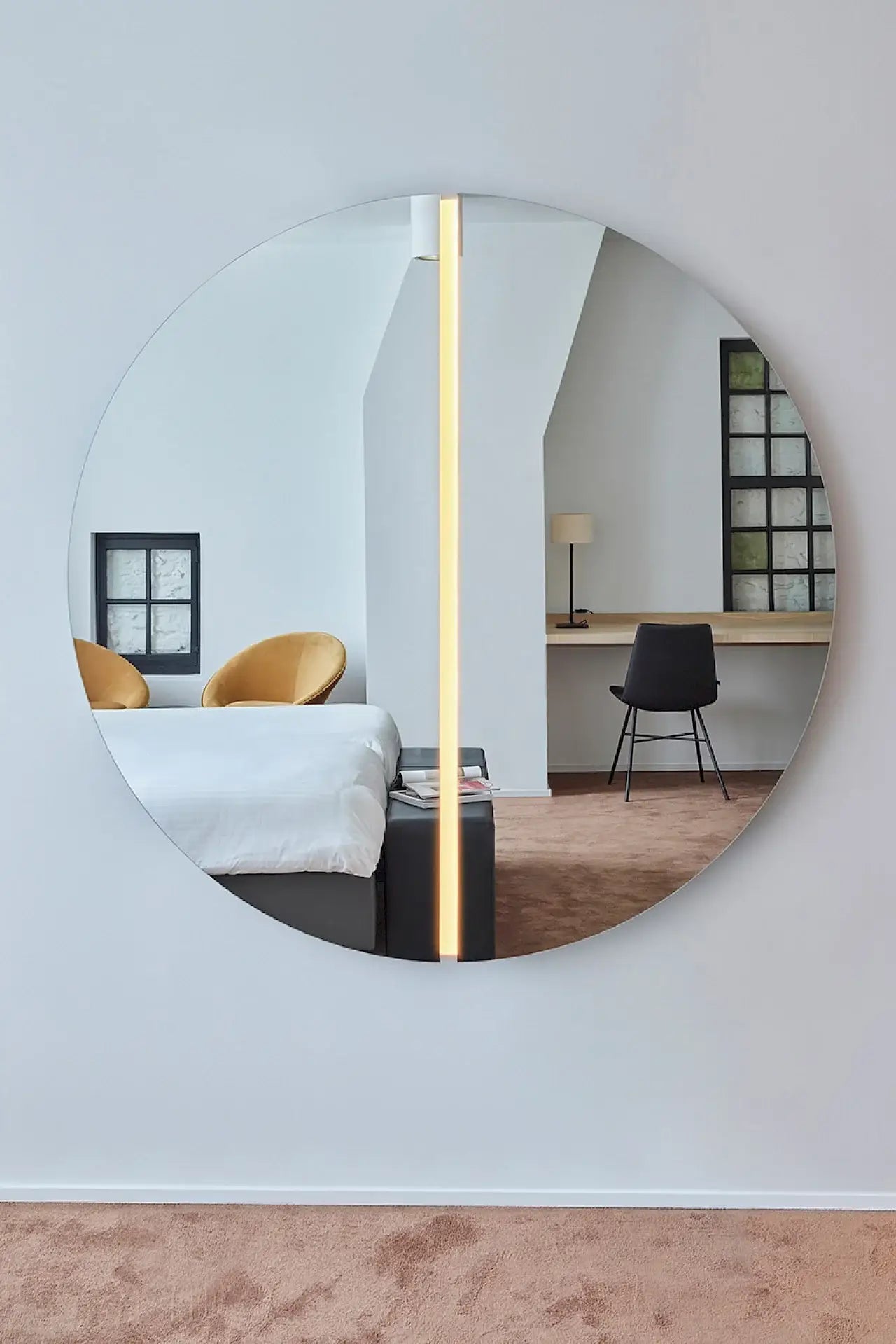 Grand miroir rond