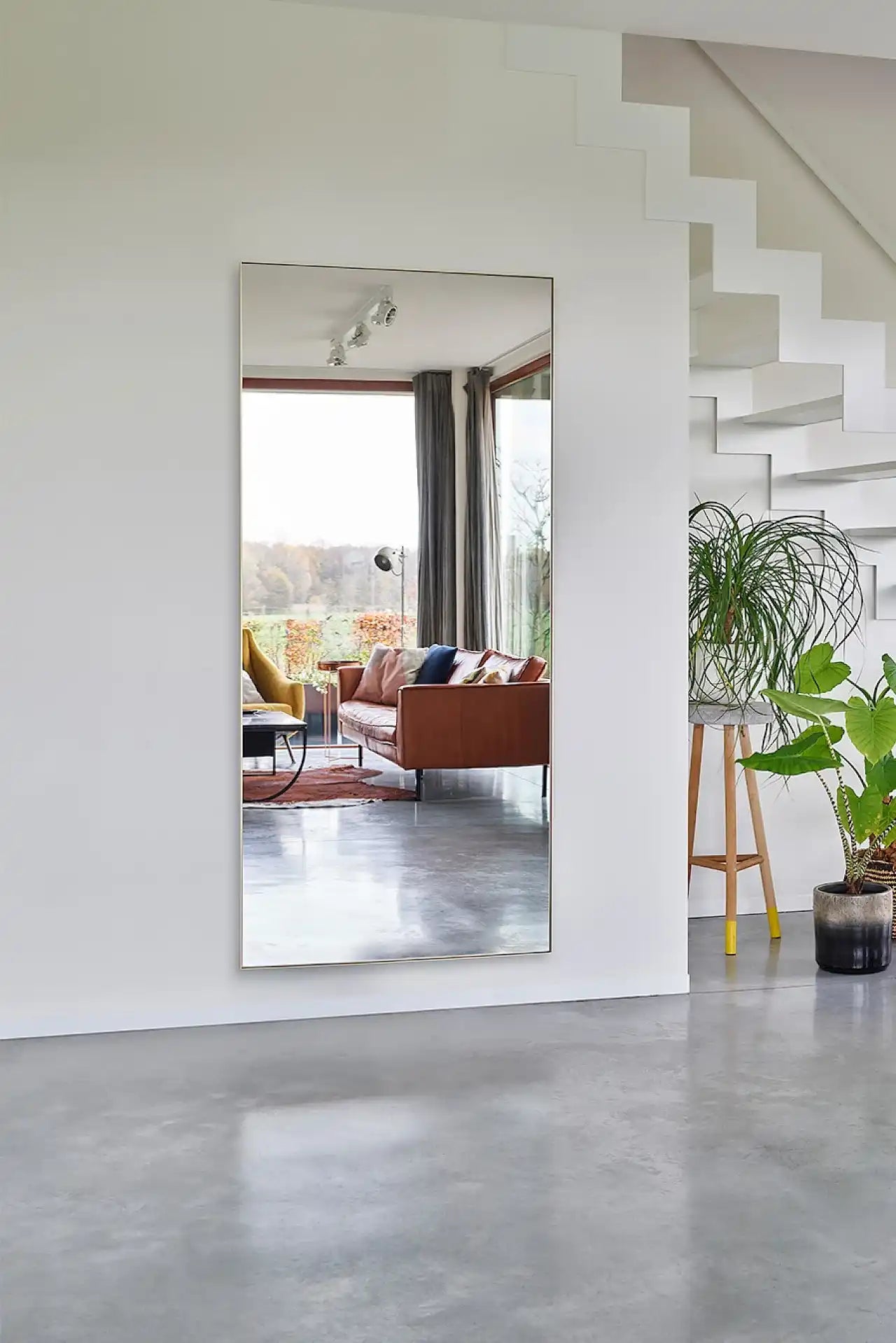 Grand miroir rectangulaire