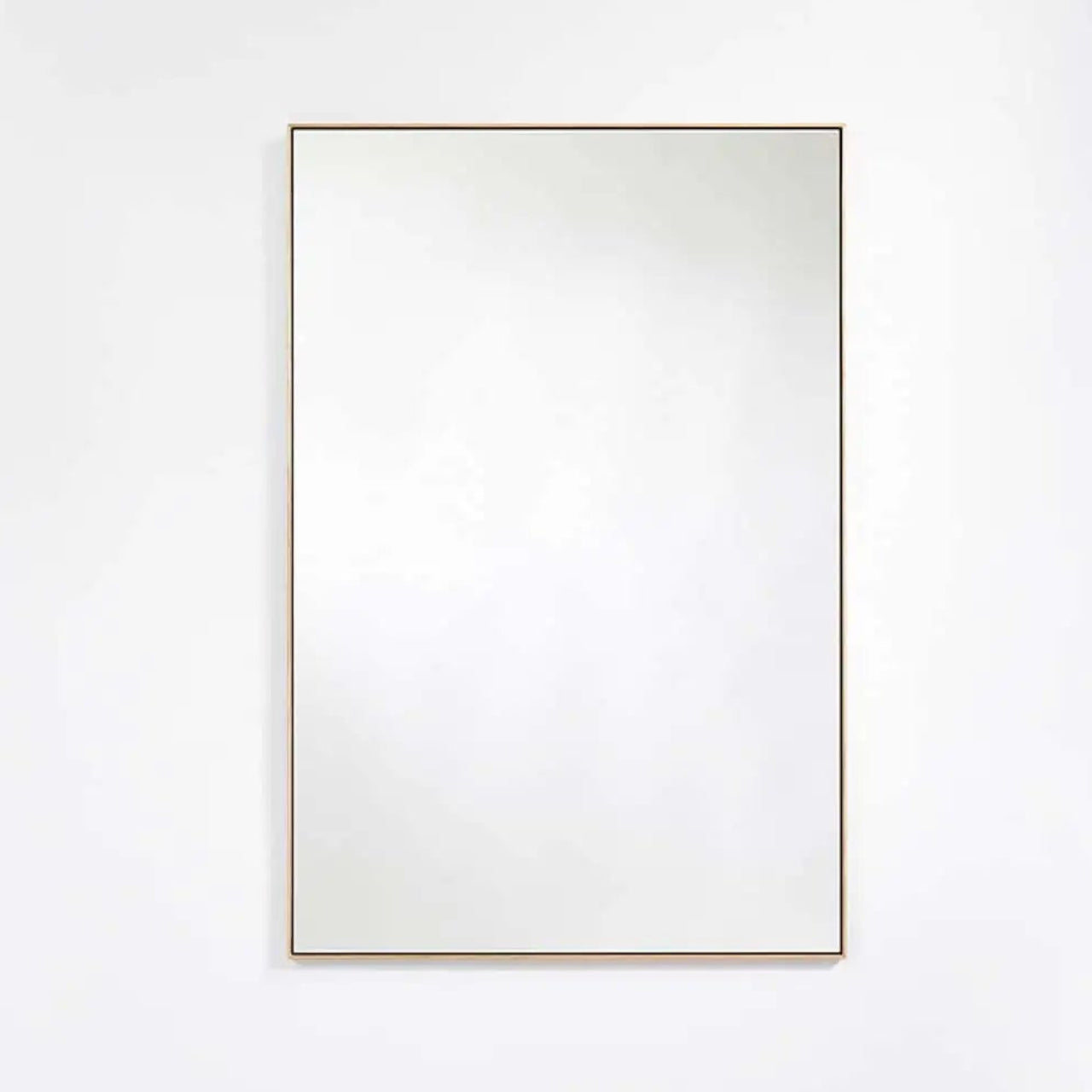 Miroir bois rectangulaire 61x91 cm, vue de face sur fond blanc
