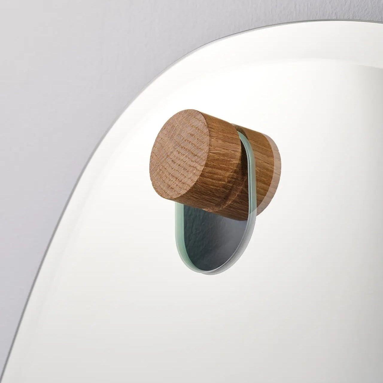 Détail du cadre naturel du miroir ovoïde