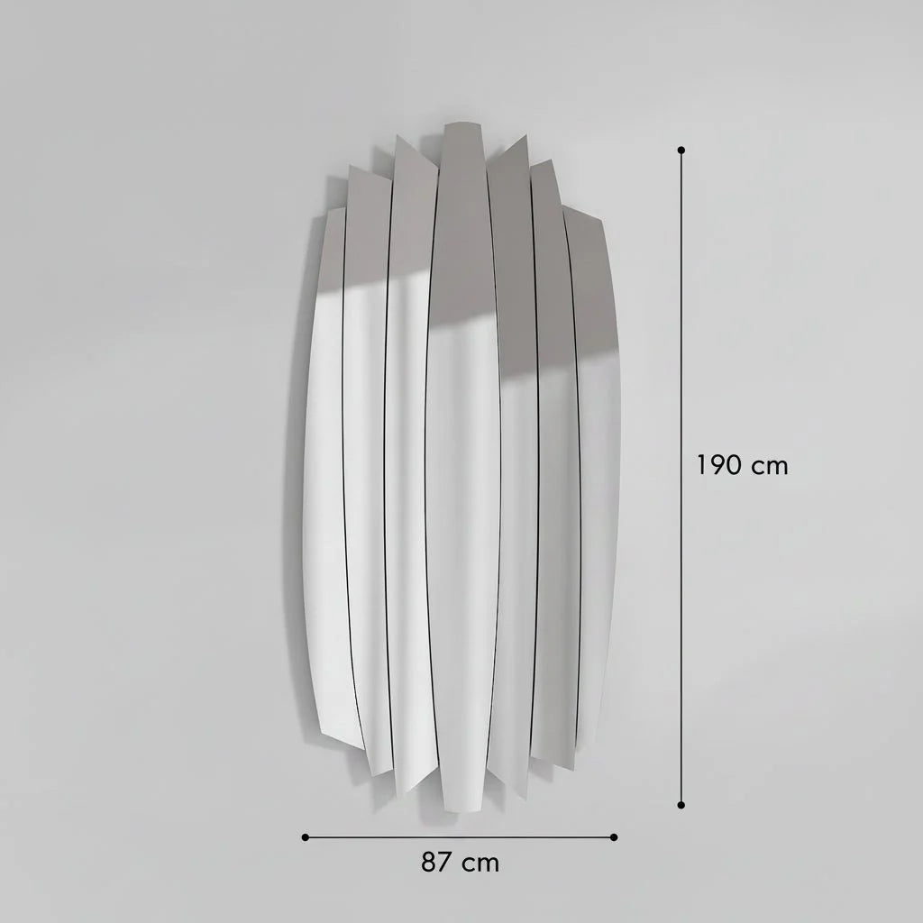 Gros plan sur la qualité du verre et la précision du miroir XL 87x190 cm