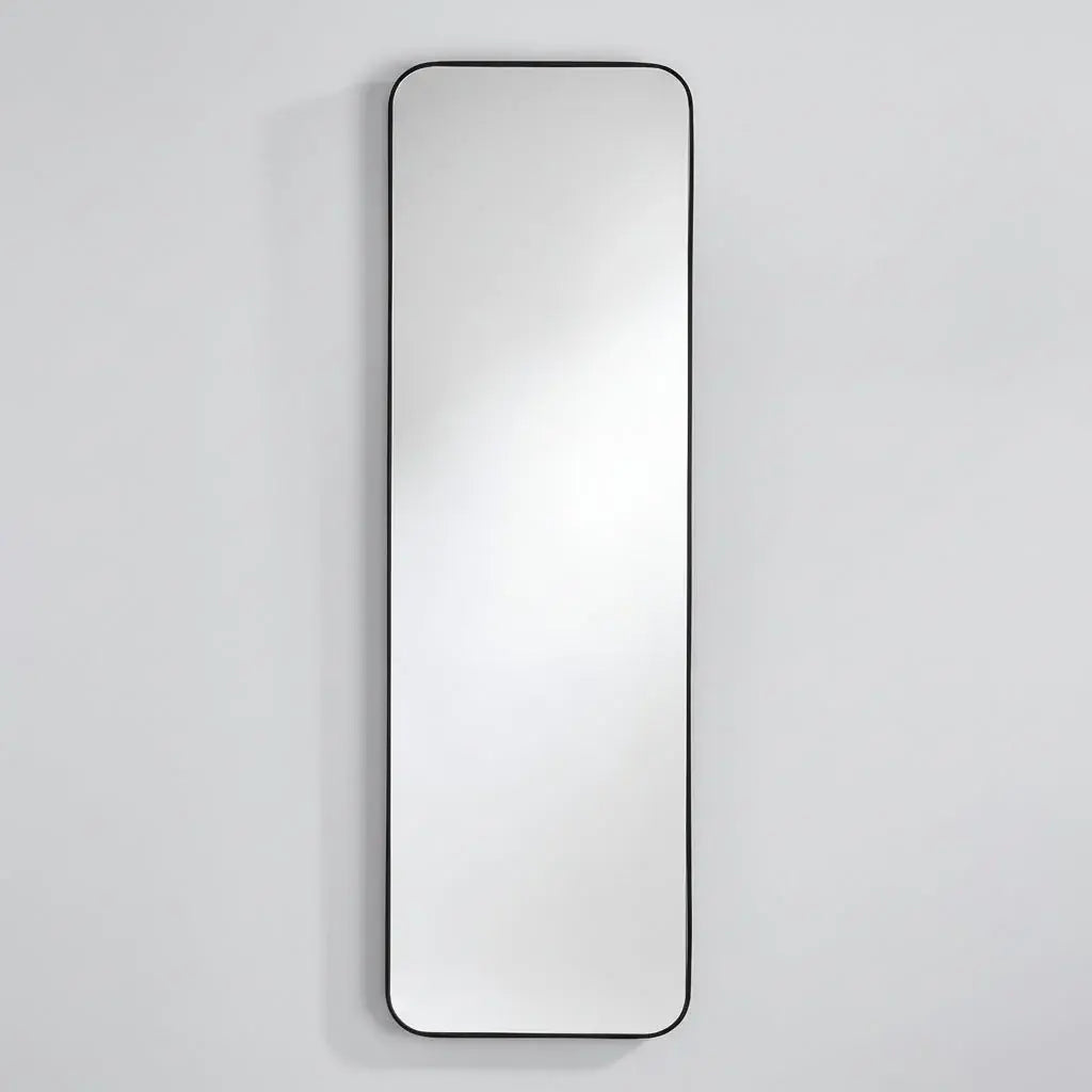 Miroir pour entrée maison cadre noir ambiance déco intérieure
