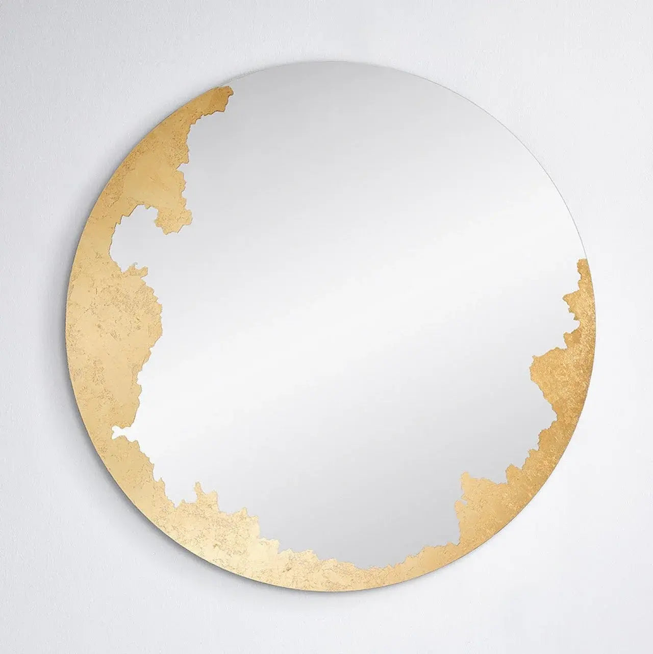 Miroir rond doré 100cm - photo produit fond neutre