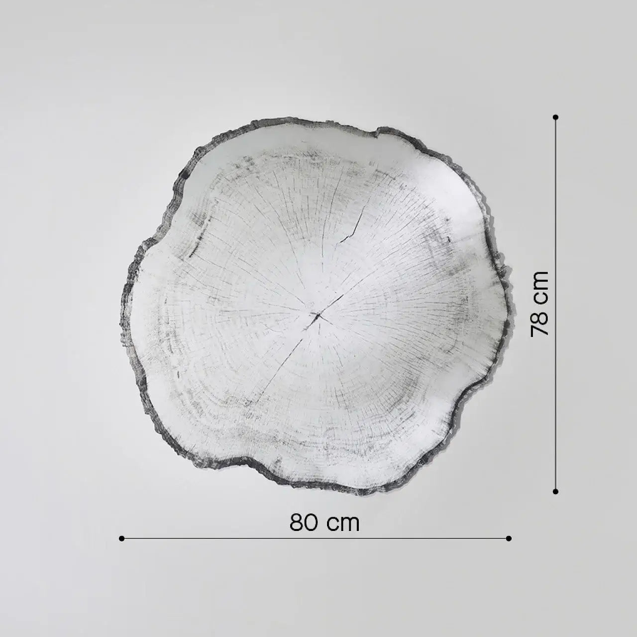 Miroir décoratif forme tronc d'arbre comme élément de décoration dans une chambre