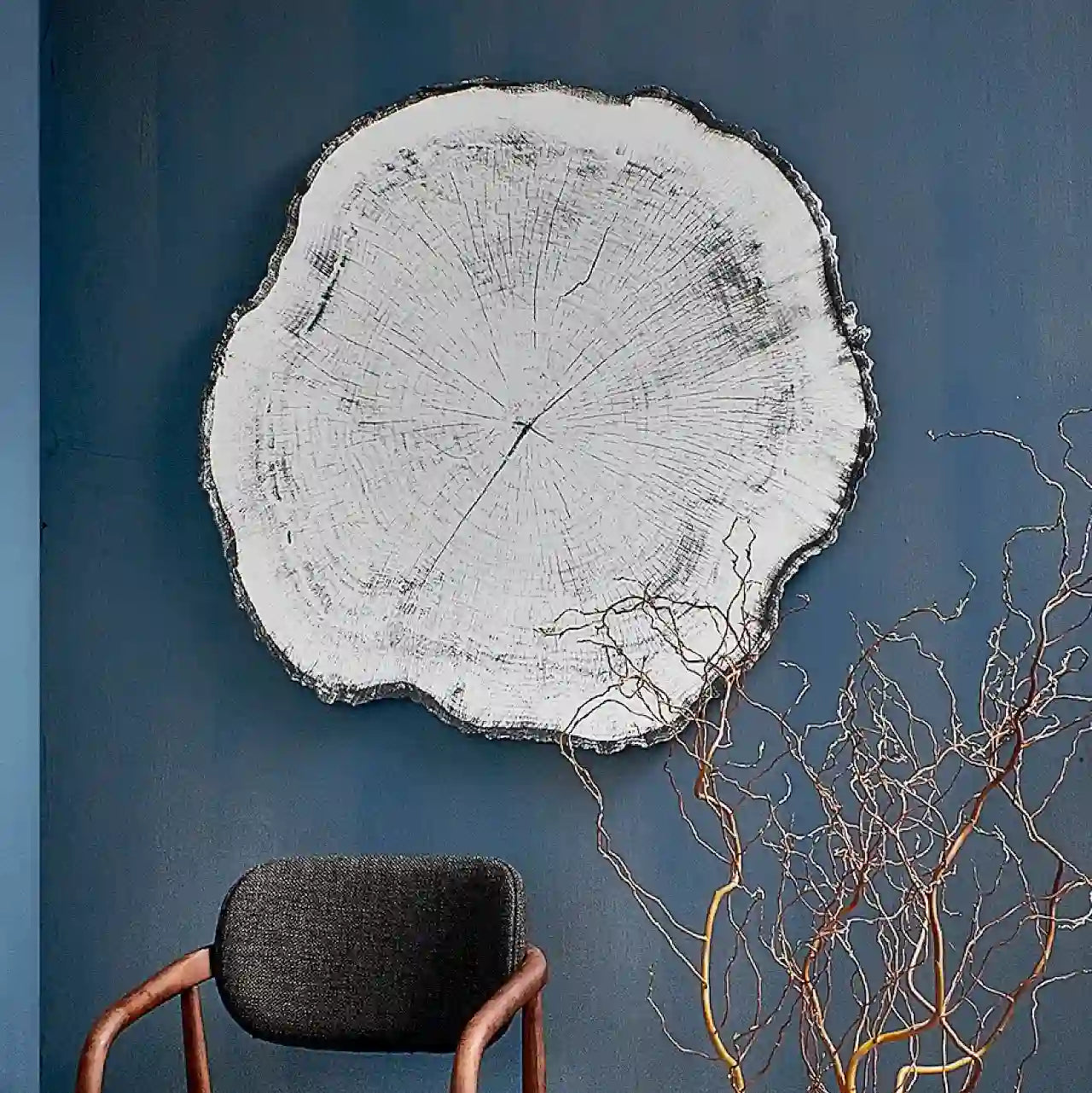 Miroir original sérigraphie noire chambre contemporaine