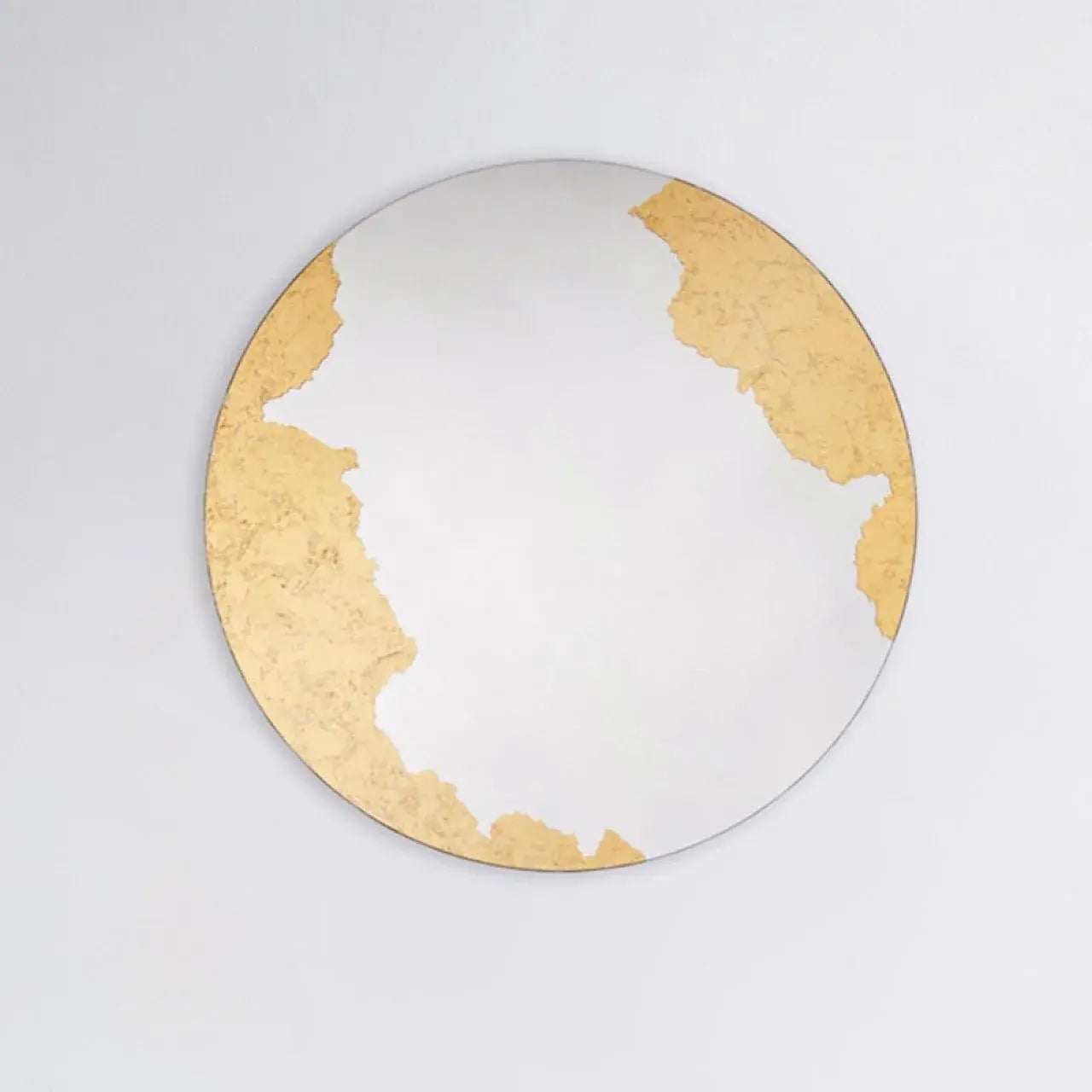 Miroir doré rond 50cm décoration murale salon moderne