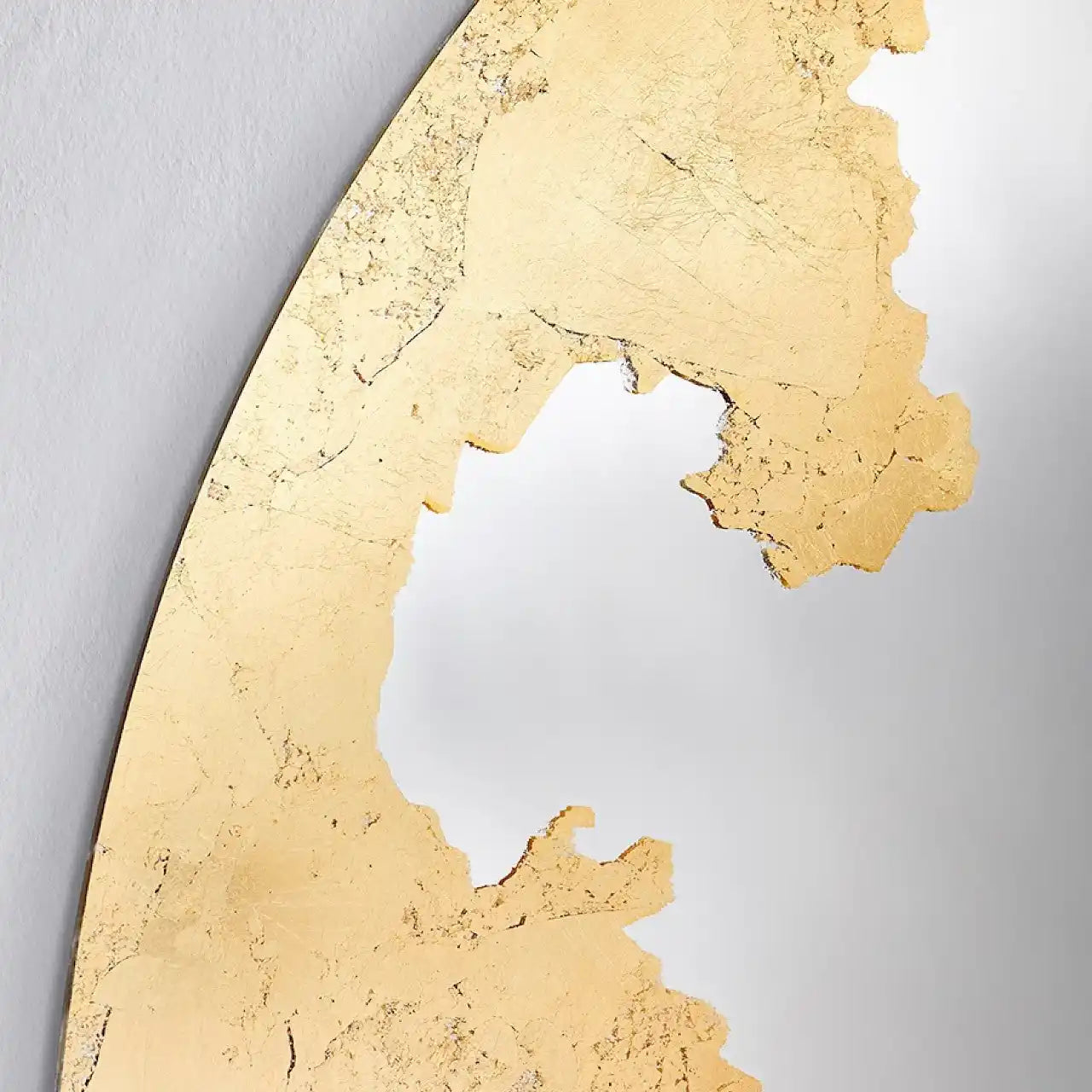 Miroir doré rond suspension rotative 360 degrés