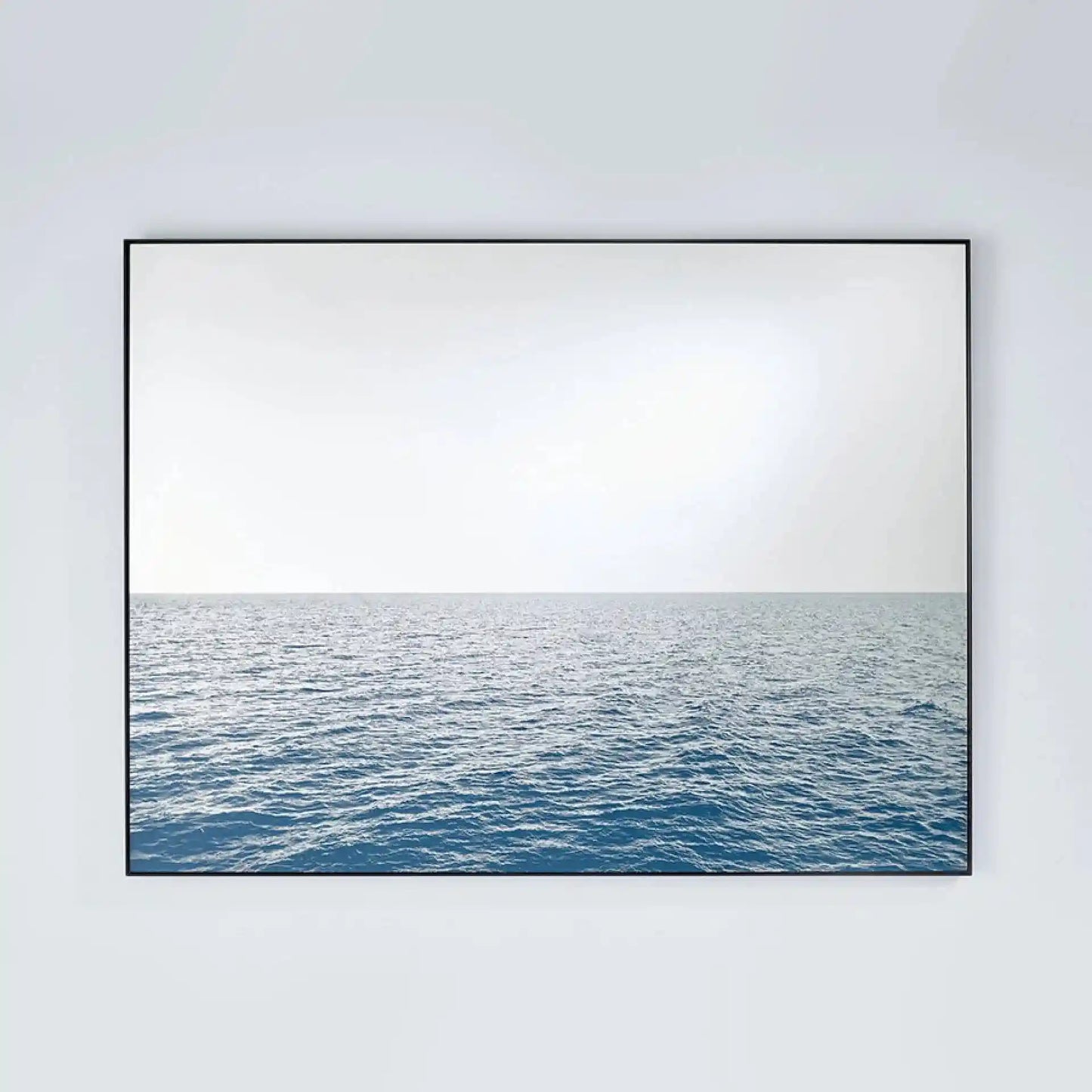 Détail du verre sérigraphié bleu effet mer, miroir rectangulaire Miroir Moon