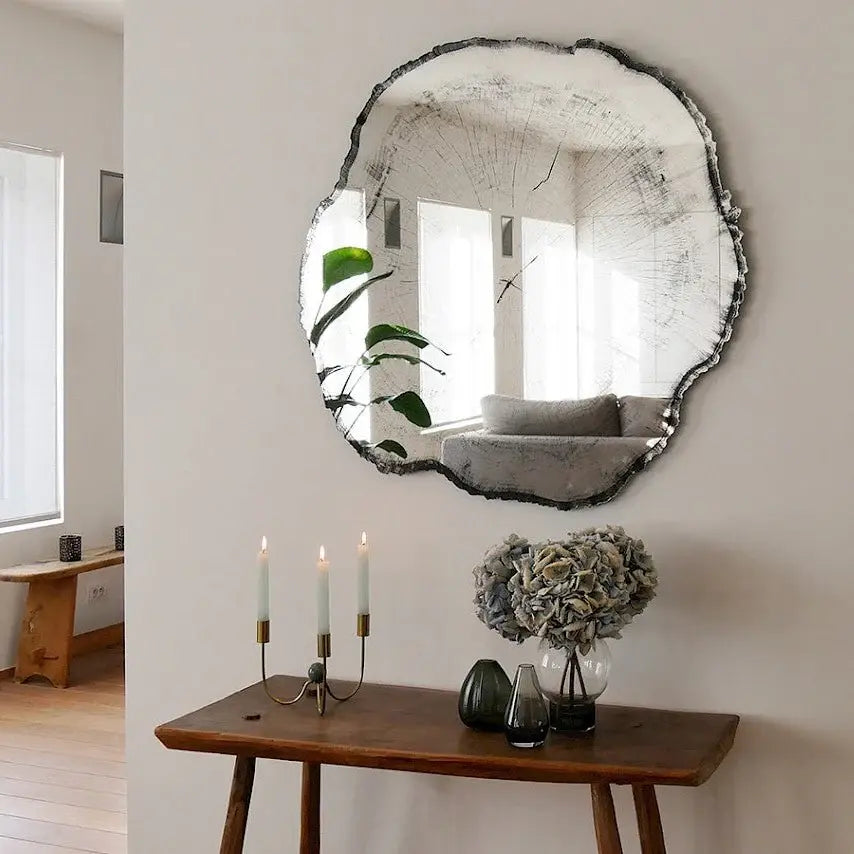 Miroir original sérigraphie noire décoration intérieure ambiance