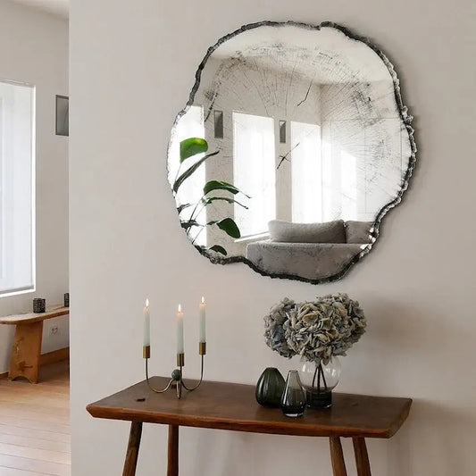 Miroir original sérigraphie noire décoration intérieure ambiance
